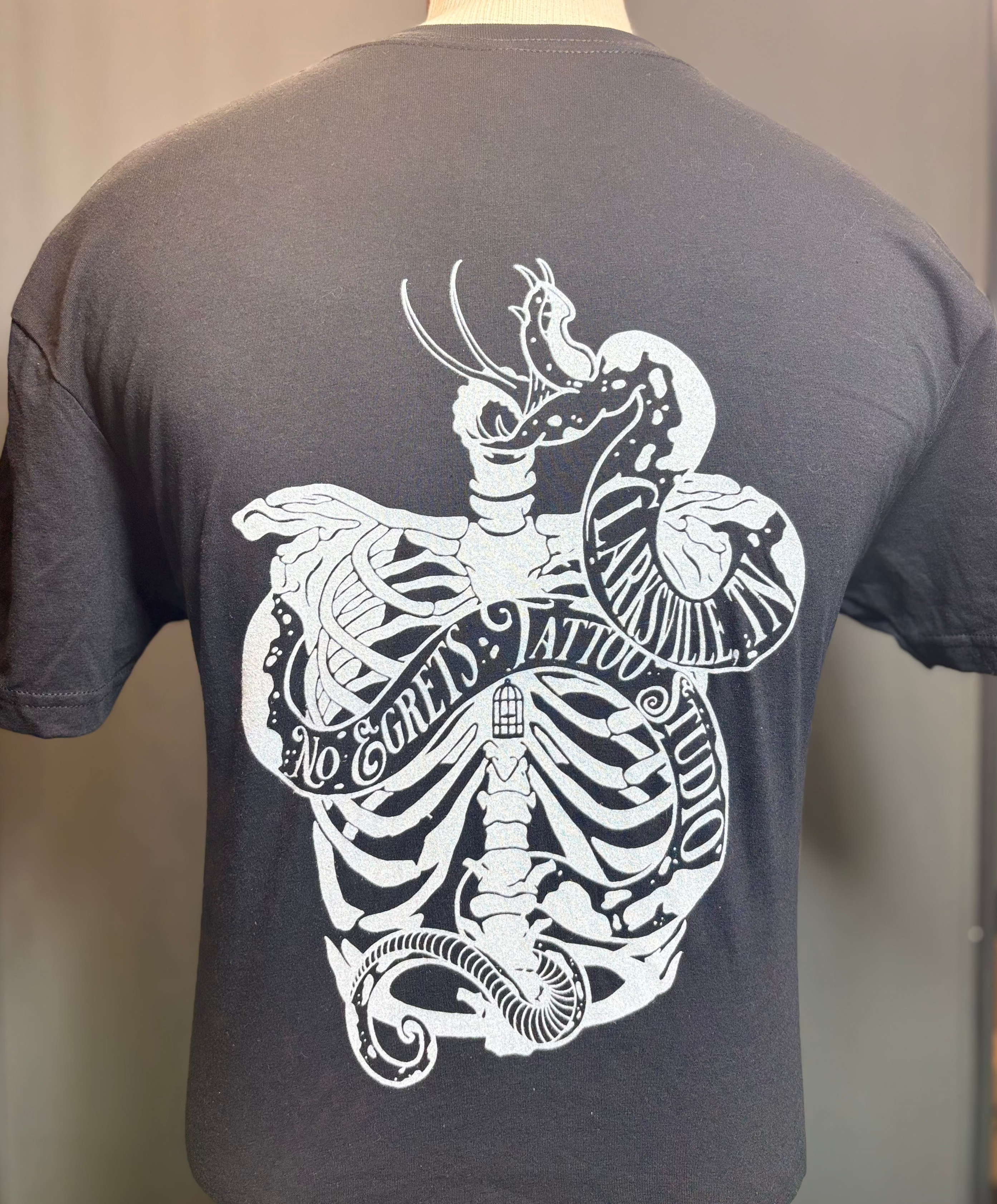 Black Snake & Ribcage Tee (Unisex)