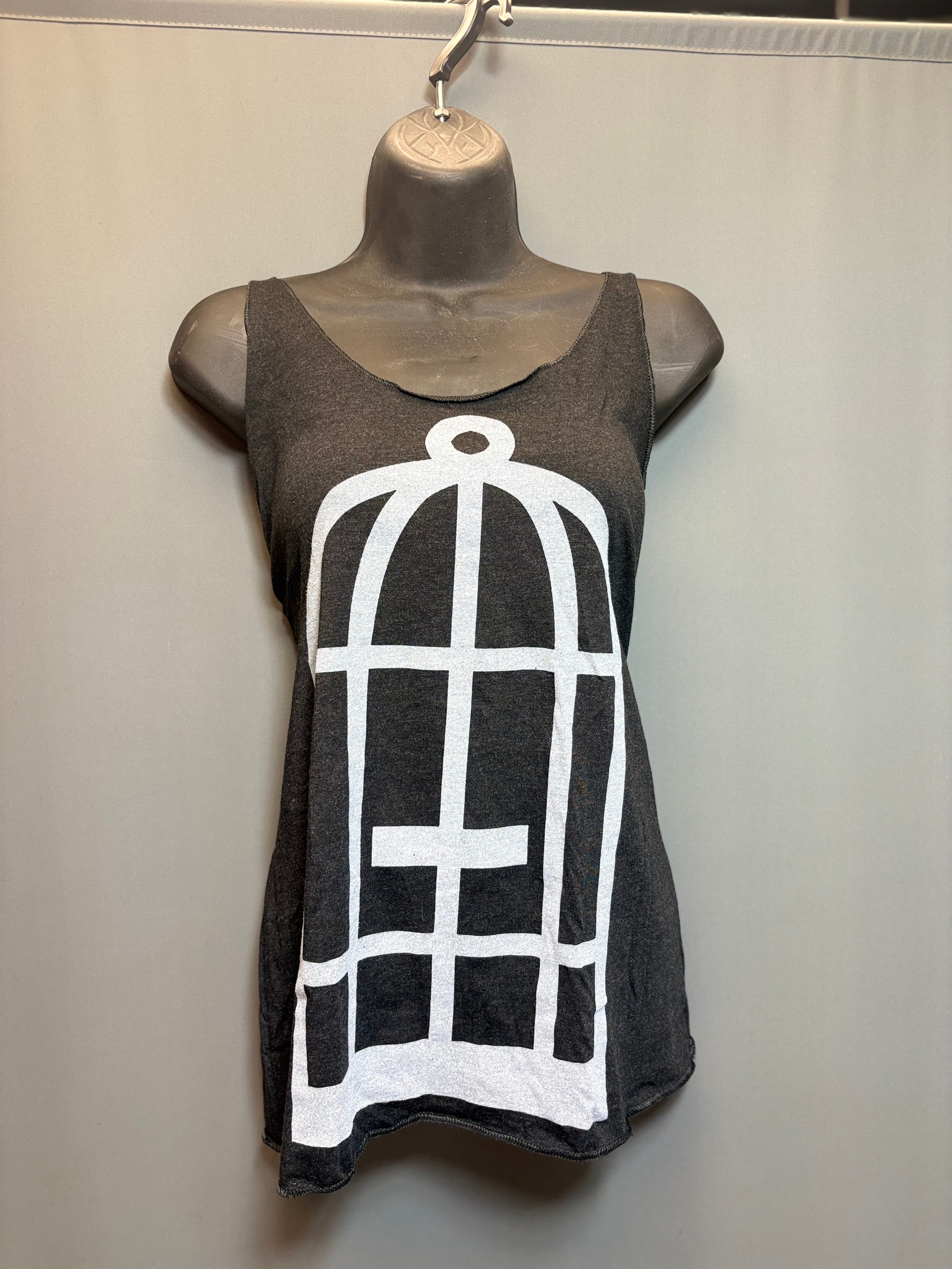 Dark Grey Bird Cage Tank Top