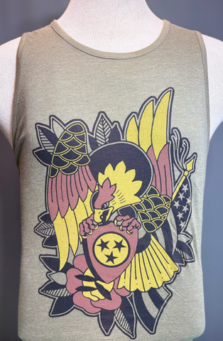 Green Tri-Star Eagle Tank Top (Unisex)