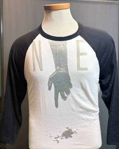 Black No Egrets Dripping Hand Baseball Tee (Unisex)