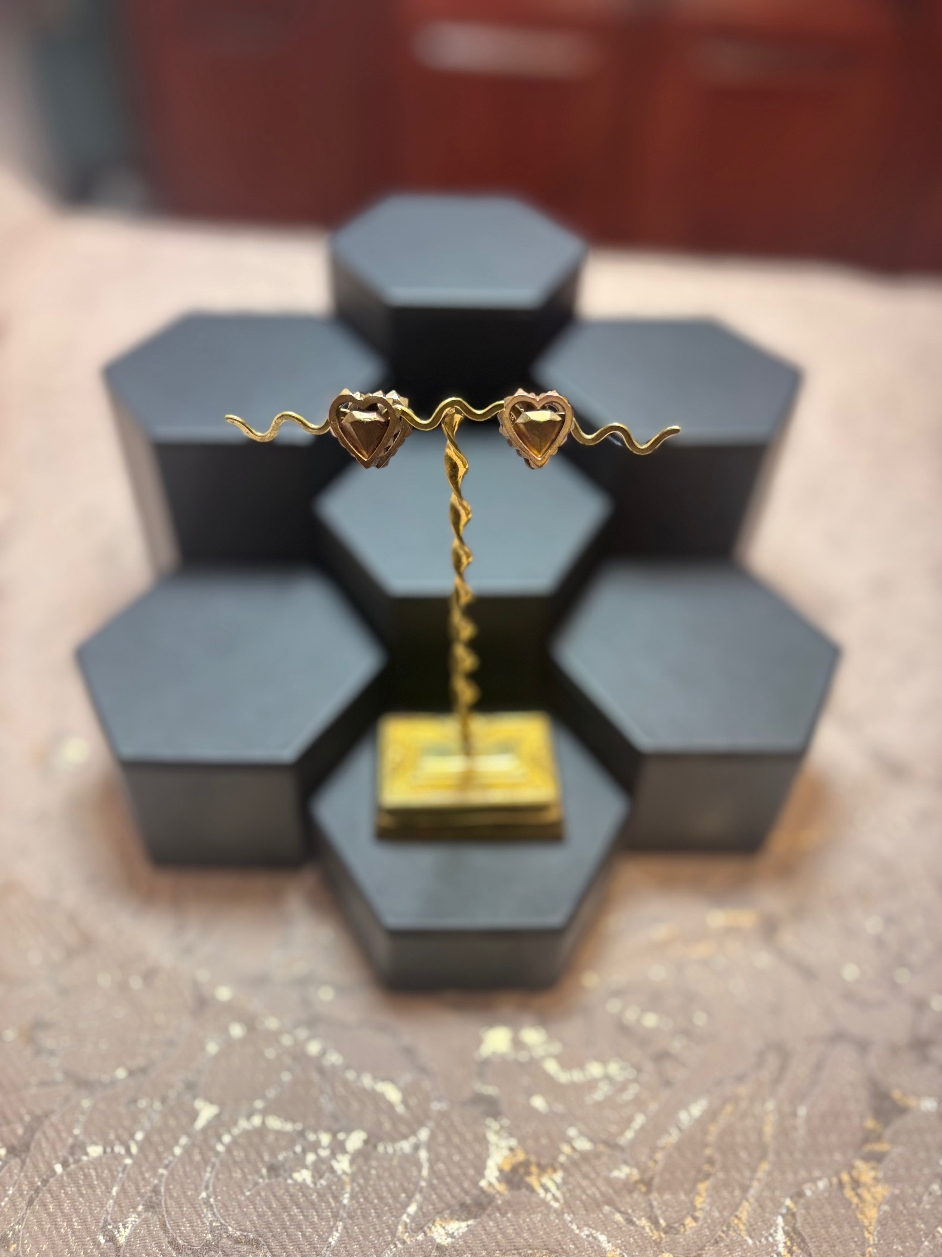 Morton Manley Brass Heart w/ Diamond