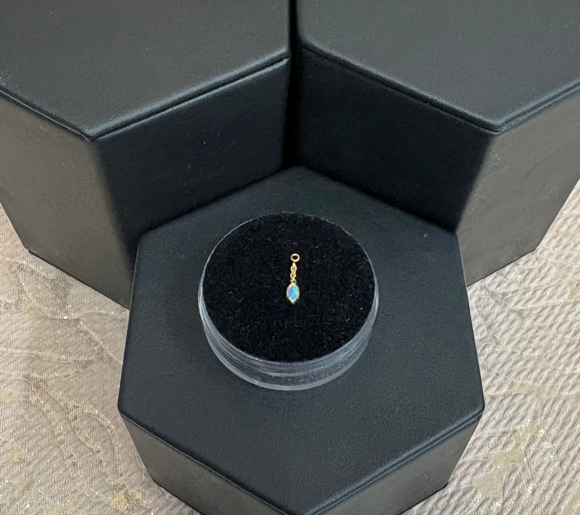 Maya Gold Aftercare with Blue opal