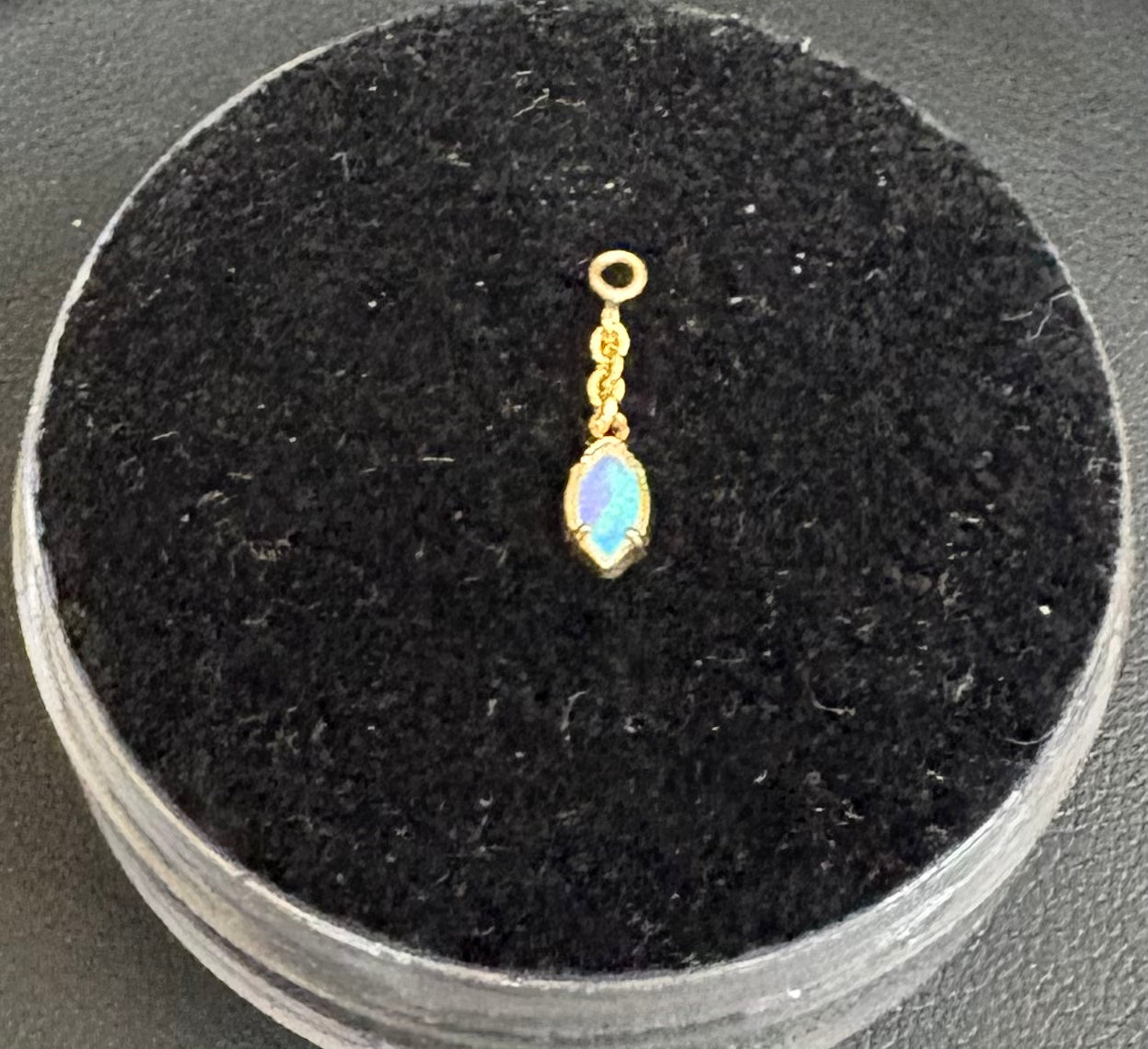 Maya Gold Aftercare with Blue opal