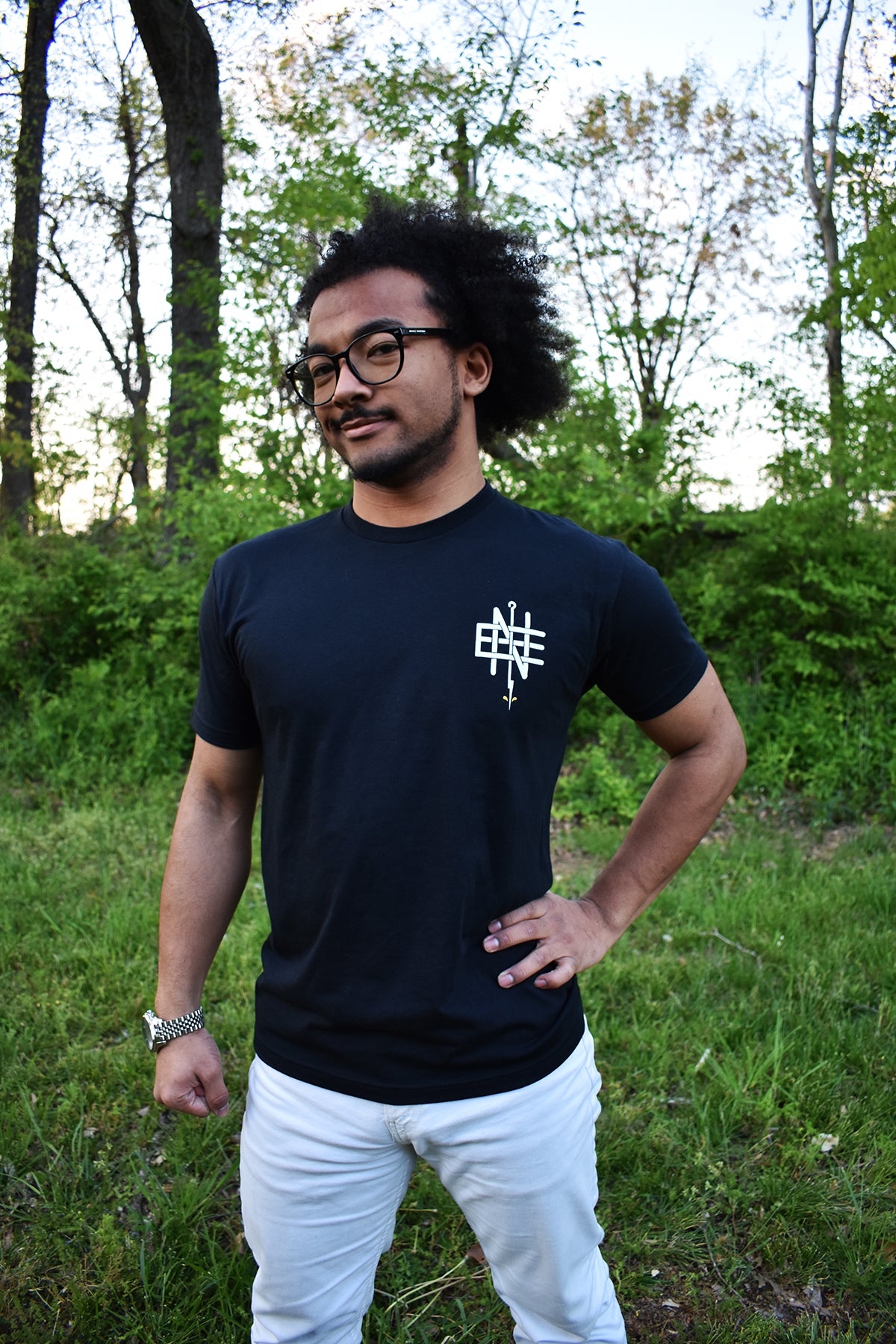 Black tshirt on man for design containing black, shirt, and man